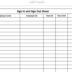 Splendid Employee Sign In Sheet The Spreadsheet Page Shift Single