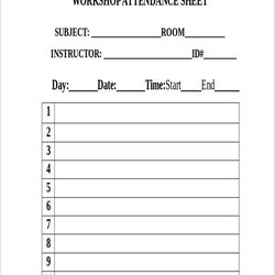 Employee Sign In Sheets Template Business Sheet Time Attendance Workshop
