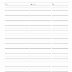 Super Employee Sign In Sheet Template Word