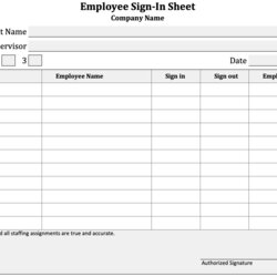 The Highest Standard Employee Sign In Sheet Spreadsheet Page Overview