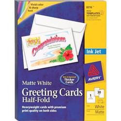 Quarter Fold Greeting Card Template Org Avery Matte Box White Regarding