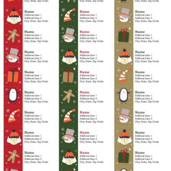 Champion Address Labels Christmas Spirit Design Per Page Works With Avery Templates Label Word