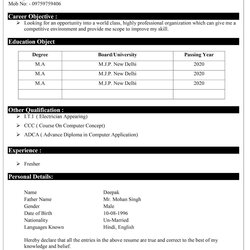Admirable Download Free Resume Template In Ms Word
