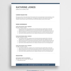 Free Resume Templates For Ms Word Template Kathrine