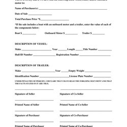 Wizard Free Trailer Bill Of Sale Template Forms Boat Vessel Form
