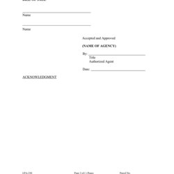 Bill Of Sale Form In Word And Formats Page
