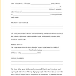 Free Printable Lease Agreement Form Template Business Excel Ideas Rental
