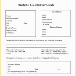 Rental Lease Template Free Download Of Contract Templates Word Documents