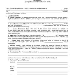 Splendid Printable Commercial Lease Agreement Free Templates