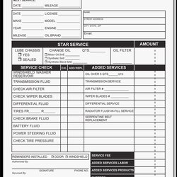 Fine Auto Repair Template New Free Printable Invoice Receipt Receipts Forms Appliance Estimate Blank Lube