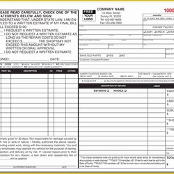 Worthy Free Auto Repair Invoice Template Excel Of Body Receipt Mechanic Invoices Tom Word In