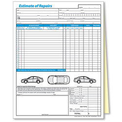 Swell Free Auto Body Repair Estimate Template Forms Printable Templates