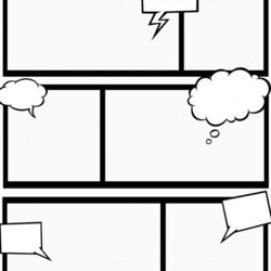 Exceptional Printable Blank Comic Strip Template For Kids New Script