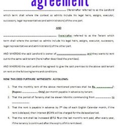 Simple House Rent Agreement Format In Word Rental Templates