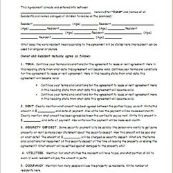 Champion House Rental Agreement Form Template Home In Contract Renting