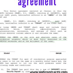 House Rental Agreement Format This Example Of Simple Contract
