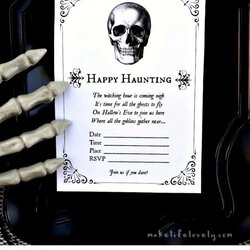 Superior Free Halloween Party Invitation Make Life Lovely Printable Invitations Invite Birthday Skull Spooky