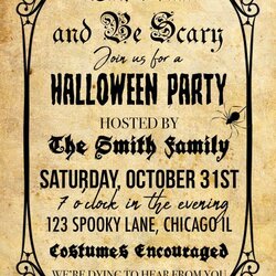 Fantastic Halloween Invitation Kids Party Printable Invitations Invites