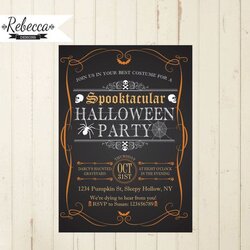 Splendid Halloween Invitation Printable Invite Chalkboard Invitations