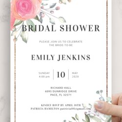 Out Of This World Download Printable Floral Bridal Shower Invitation Template