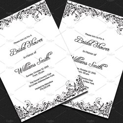 Admirable Printable Bridal Shower Invitation Templates Creative Market