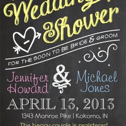 Exceptional Wedding Shower Invitations Free Template Bridal Invitation Couples Chalkboard Templates Sample