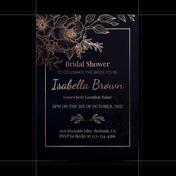 Terrific Free Bridal Shower Invitation Template