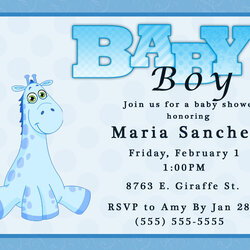 Spiffing Invitation Templates Baby Shower Boy Example