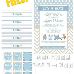 Eminent Boy Baby Shower Free How To Nest For Printable Templates Tags Games Cards Party Labels Invitation