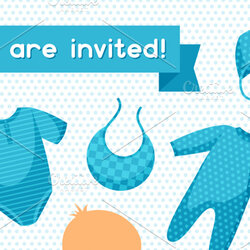 High Quality It Is Boy Baby Shower Invitations Creative Illustrator Templates