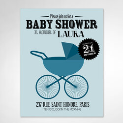 Worthy Baby Boy Shower Template Custom Designed Illustrations