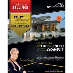 Sterling Real Estate Flyer Template Realtor Agent Flyers Templates Advertising Brochure Marketing Agents