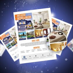 Admirable Real Estate Advertising Flyer Template Editable In Microsoft