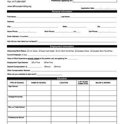 Spiffing Printable Mock Job Application