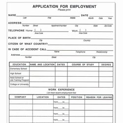 On The Job Training And Examples Of Programs Application Basic Employment Construction Form Simple Forms
