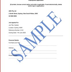 Outstanding Free Salon Employment Application Template Resume Form