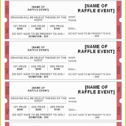 Numbered Event Ticket Template Free Of Raffle Templates Tickets Printable Fundraiser Word Sample Concert