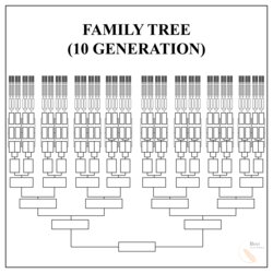 Great Generation Family Tree Template Excel Gen