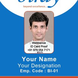 Free Employee Id Badge Template Ms Excel Templates Cards Card