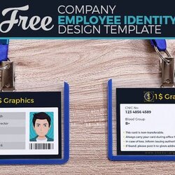 Very Good Employee Id Card Template Free Download Awesome Shop Identity Cards