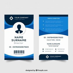 Swell Employee Id Card Template Free Download Fresh Vector Templates