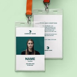 Preeminent Blank Employee Id Card Template Free Word Apple Pages Editable Employees