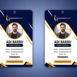 Matchless Professional Employee Photo Id Card Editable