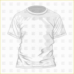 Very Good Free Shirt Design Template Of Blank White Textured Vector