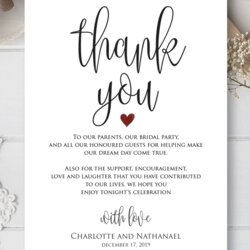 Spiffing Wedding Thank You Note Printable Card Template Message Example Templates Designer Follow