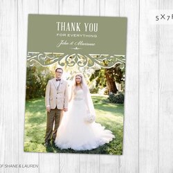 Wedding Thank You Card Template