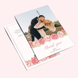 Wedding Photo Thank You Card Template Google Docs Illustrator Word