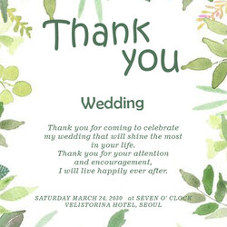 Superb Wedding Thank You Card Example Design Template Business Friendly