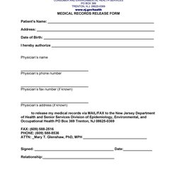 Sterling Printable Medical Release Form Template Templates