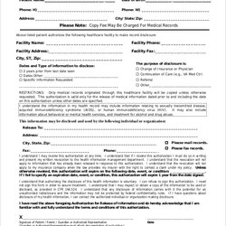 Medical Release Forms Free Sample Example Format Authorization Template Form